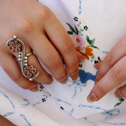 ruby quartz sterling silver gemstone ring