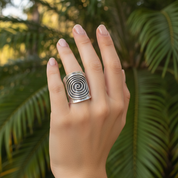 sterling silver swirl ring