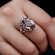 amethyst sterling silver gemstone ring