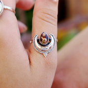 red oyster turquoise sterling silver gemstone ring