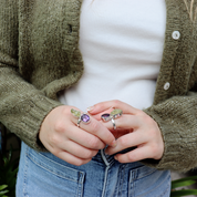 amethyst lemon quartz sterling silver gemstone ring