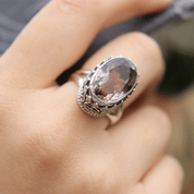 amethyst sterling silver gemstone ring