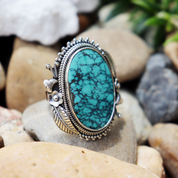 turquoise sterling silver gemstone ring
