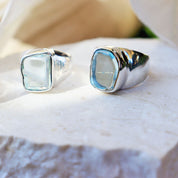 blue topaz silver ring