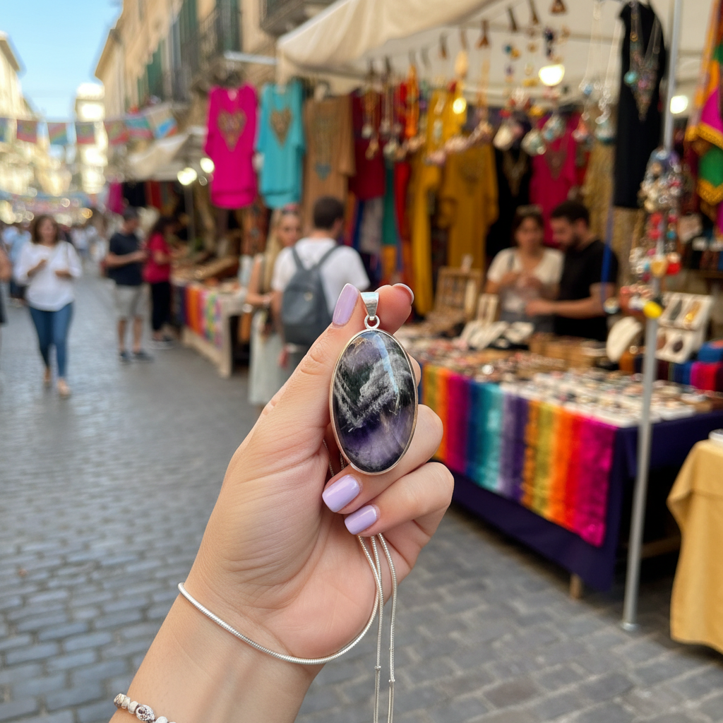 chevron amethyst oval sterling silver gemstone pendant