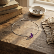 amethyst gemstone sterling silver necklace