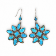 turquoise sterling silver gemstone earrings