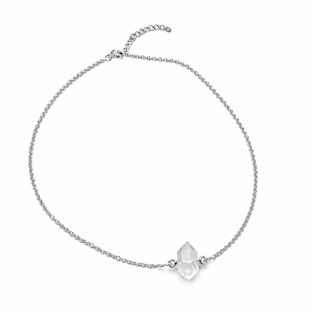 moonstone gemstone sterling silver choker necklace