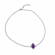 amethyst gemstone sterling silver necklace