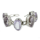Telugu Light Amethyst Silver Bracelet