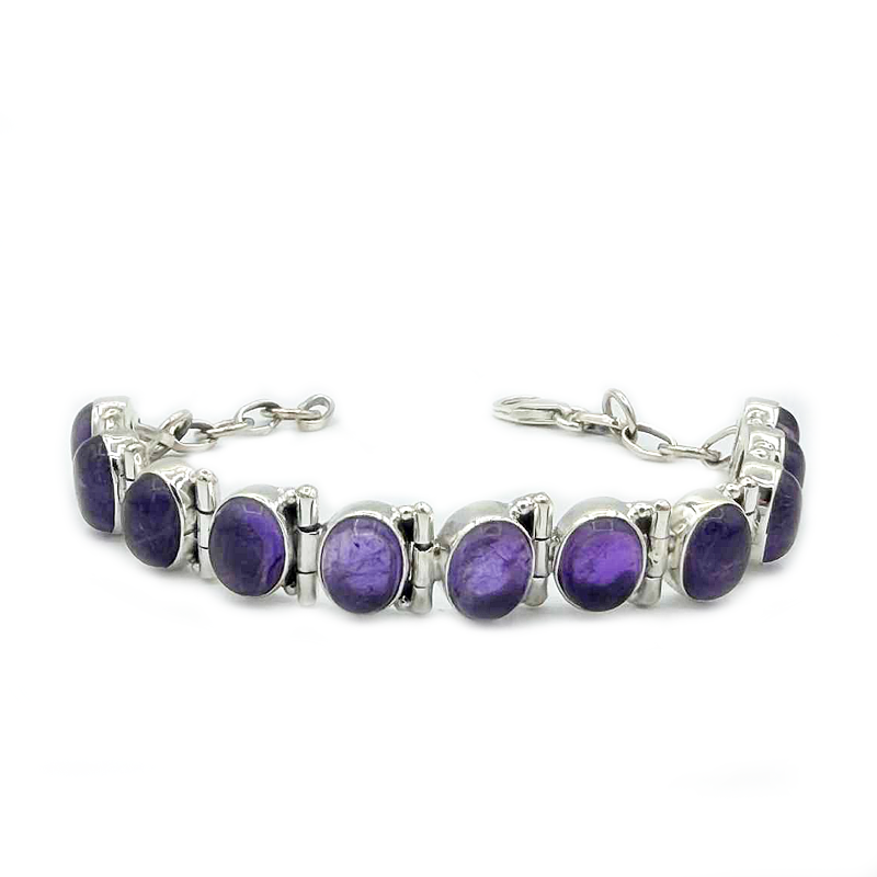 amethyst sterling silver gemstone bracelet