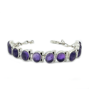 amethyst sterling silver gemstone bracelet