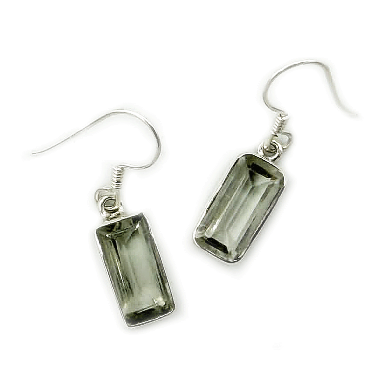 green amethyst silver gemstone earrings
