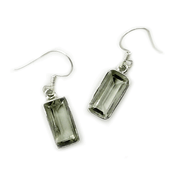 green amethyst silver gemstone earrings