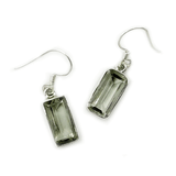 Alani Rectangle Green Amethyst Earrings