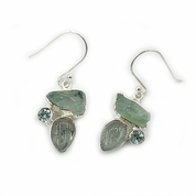 aquamarine sterling silver drop earrings