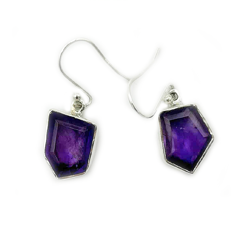 amethyst sterling silver gemstone earrings