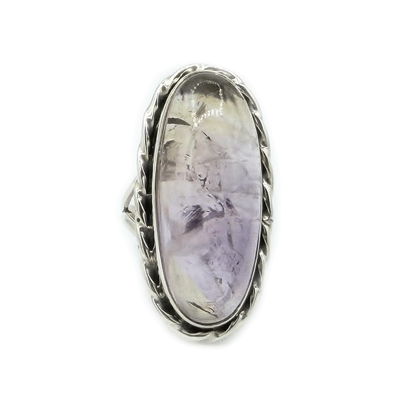 ametrine oval sterling silver gemstone ring