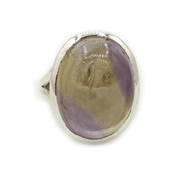 oval ametrine sterling silver gemstone ring