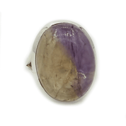 oval ametrine sterling silver gemstone ring