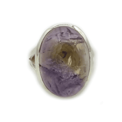 oval ametrine sterling silver gemstone ring