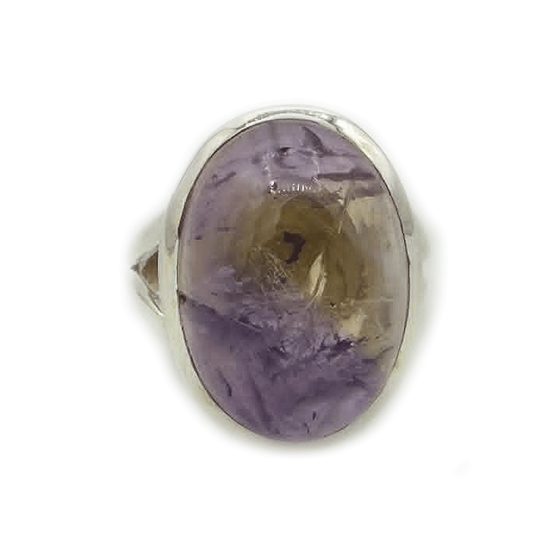 oval ametrine sterling silver gemstone ring