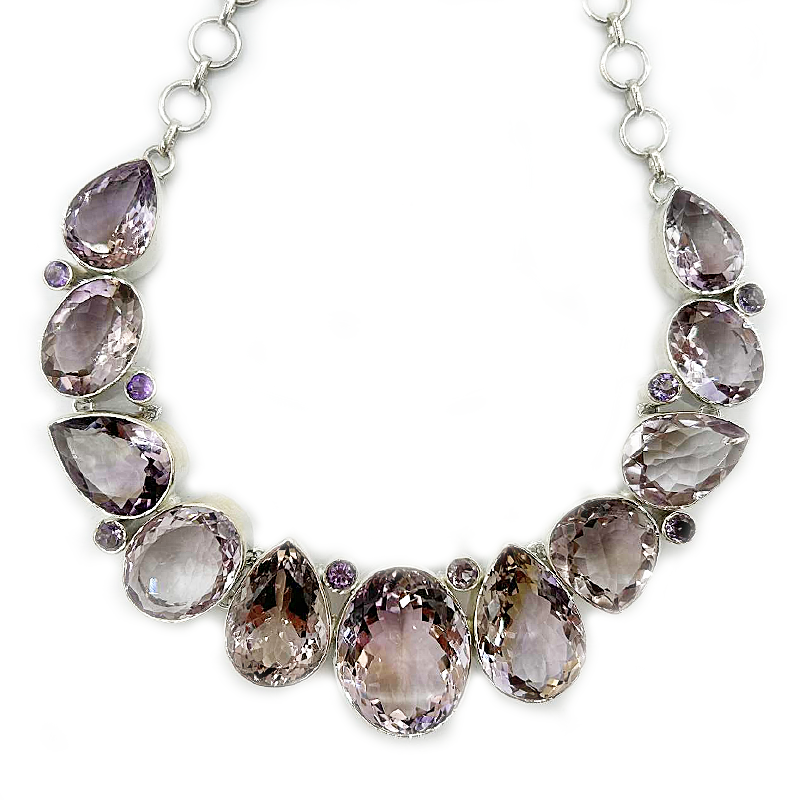 amethyst sterling silver gemstone necklace
