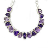 Chunky Amethyst Statement Gemstone Necklace