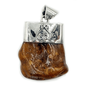 amber pendant sterling silver