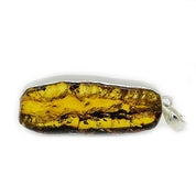 amber silver pendant