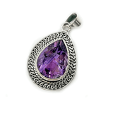 Statement Amethyst Teardrop Pendant