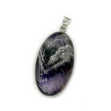 Chevron Amethyst Oval Bohemian Pendant