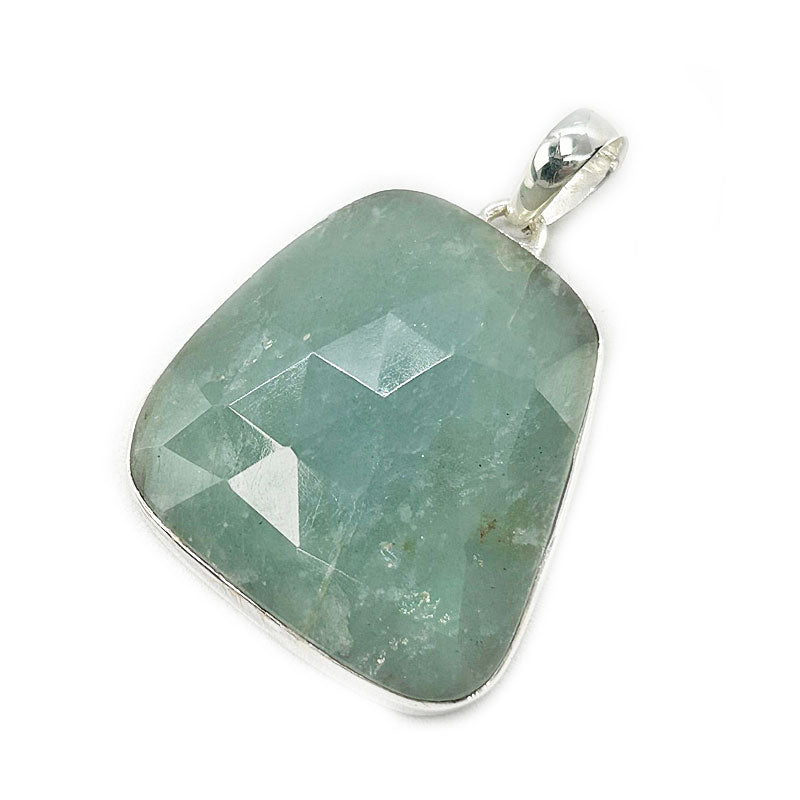 chalcedony silver gemstone pendant