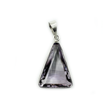 Amethyst Triangle Boho Style Pendant