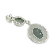aquamarine silver gemstone pendant