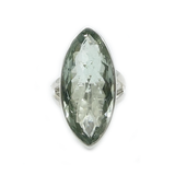 Green Amethyst Teardrop Ring