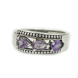 Sadhil Amethyst Gemstone Silver Ring