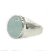 aquamarine silver gemstone ring