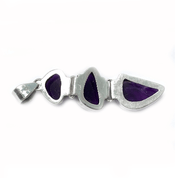 amethyst silver gemstone pendant