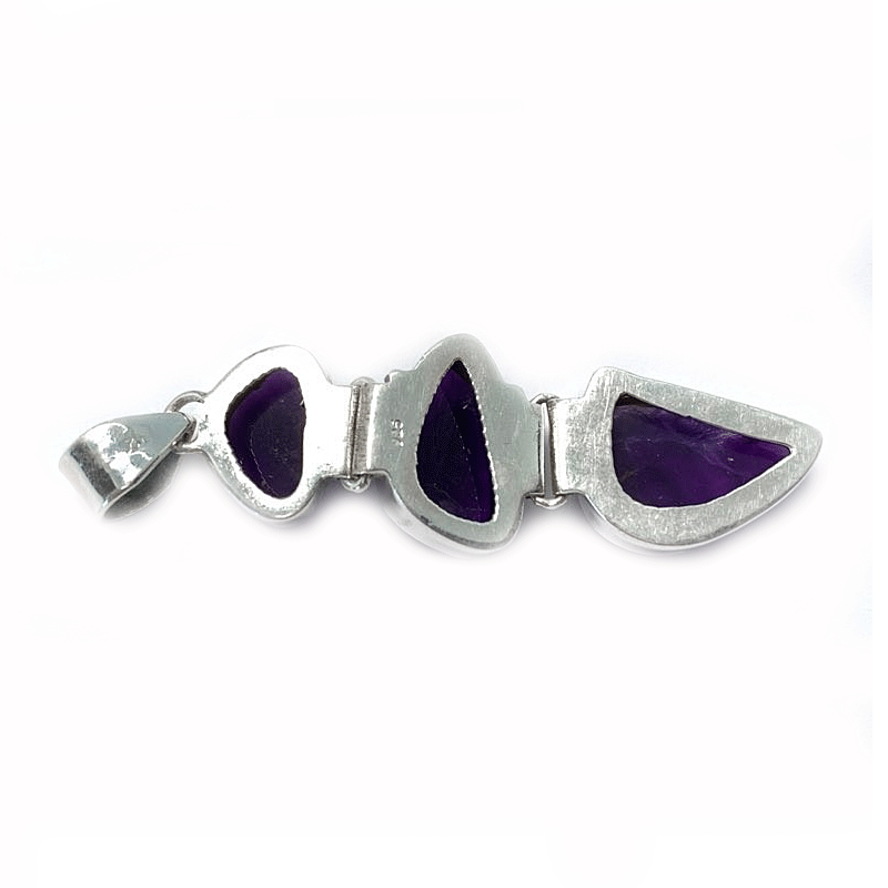 amethyst silver gemstone pendant