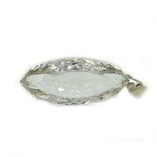 diamond shaped clear quartz sterling silver pendant