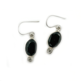Black Onyx Quartz Drop Earrings