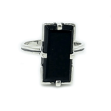 Black Onyx Emerald Cut Ring