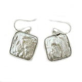 Chunky Biwa Pearl Silver Earrings