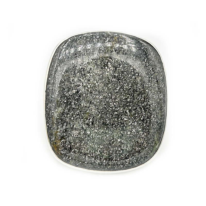 chunky black sunstone silver gemstone ring