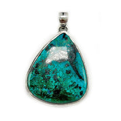 big chunky shattuckite silver gemstone pendant