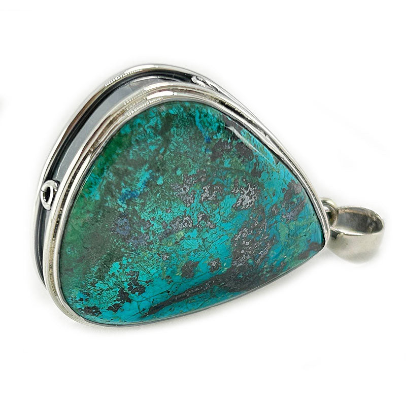 big chunky shattuckite silver gemstone pendant