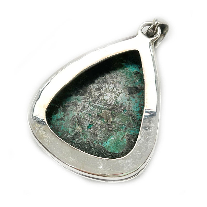 big chunky shattuckite silver gemstone pendant