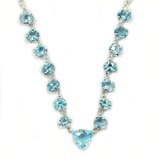 Blue Topaz Sterling Silver Necklace