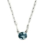 Handmade Blue Topaz Gemstone Necklace